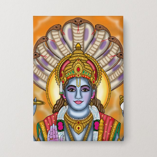 Lord Vishnu Button (Front)