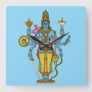 Lord Vishnu Wall Clock