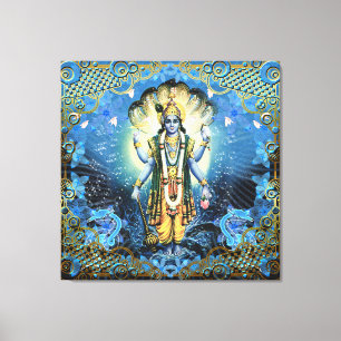 Lord Vishnu - Wrapped Canvas