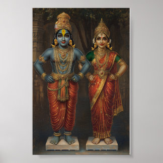 Lord Vitthal and Rakhumai Devi Poster