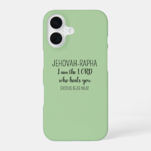 Lord Who Heals Light Green Simple Christian iPhone 16 Case