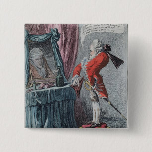 Lordly Elevation, pub. by Hannah Humphrey, 1802 15 Cm Square Badge