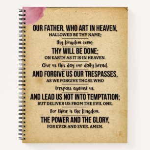 Lord's Prayer 8.5 x 8.5 notebook