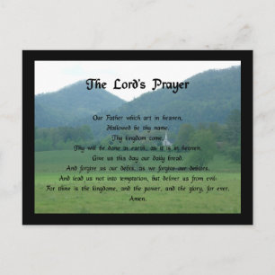 Lord's Prayer at Wolf Fork Valley Postcard