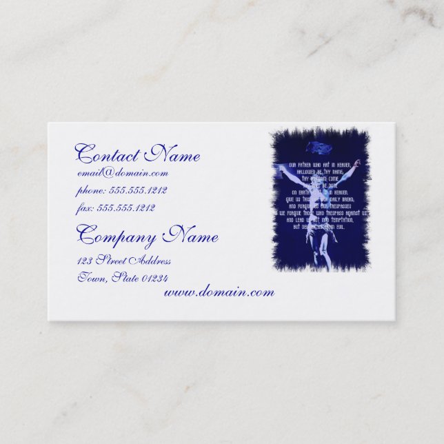 Lords Prayer Business Cards (Front)