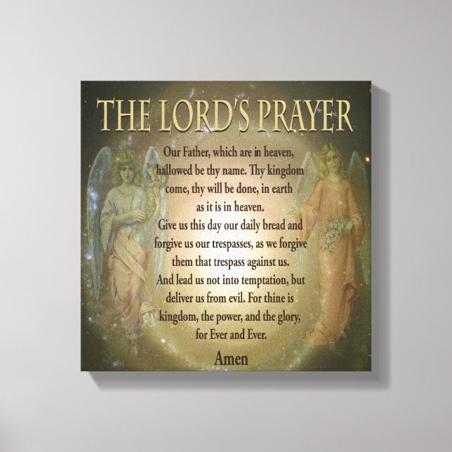 Lord's Prayer Canvas Print (Front)