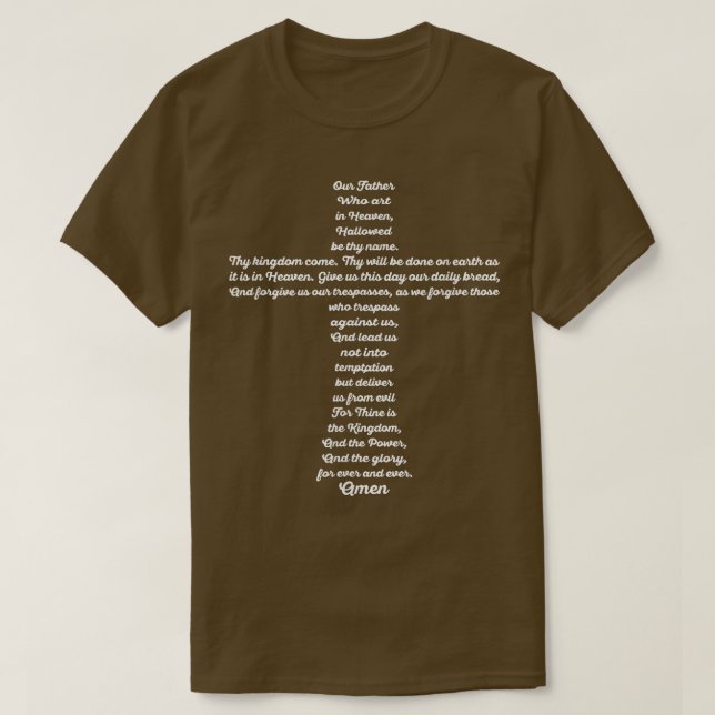 Lords Prayer Cross  by Christian Believer Tees  (Design Front)