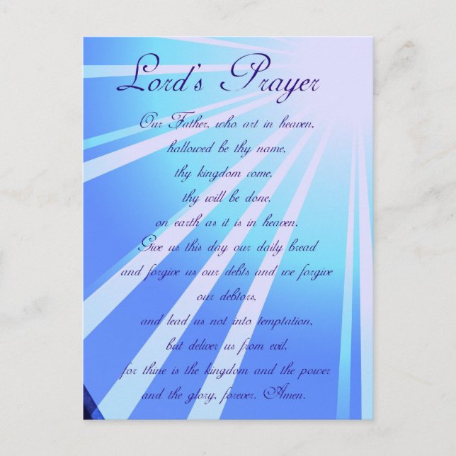 Lord's Prayer Design Postcard (Front)