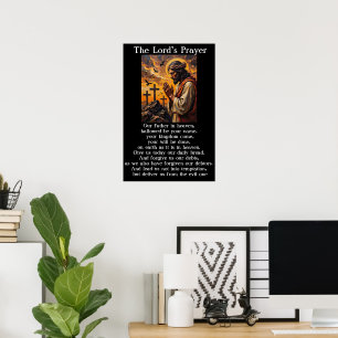 Lord's Prayer Gethsemane Devotion Prayer Artwork Poster