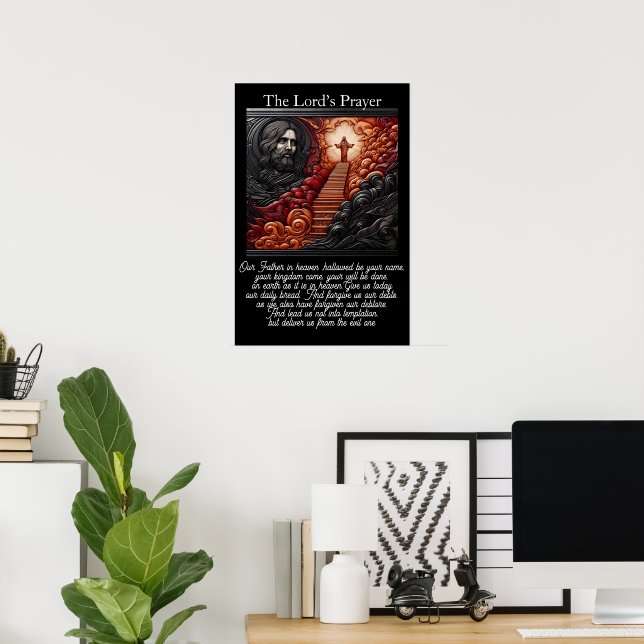 Lord's Prayer Heavenly Stairway Ascent Poster (Home Office)