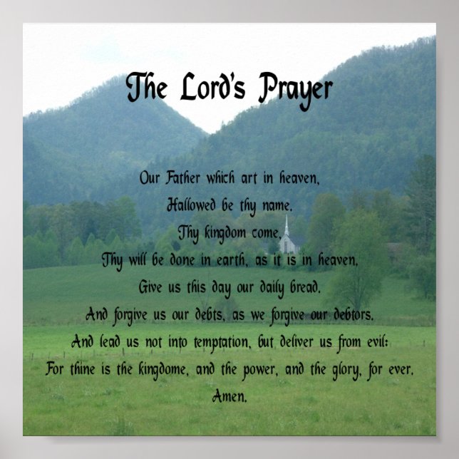 Lord's Prayer in the Mountains Poster (Front)