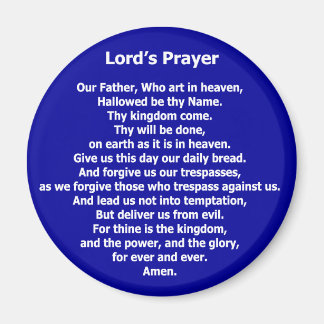 Lord's Prayer Magnet - Blue