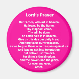 Lord's Prayer Magnet - Pink