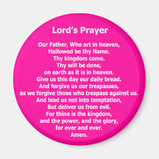 Lord's Prayer Magnet - Pink