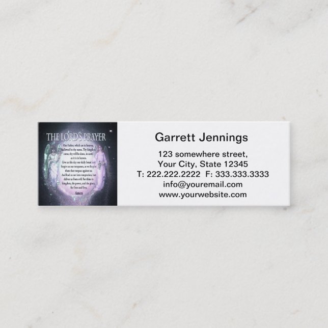 Lord's Prayer Mini Business Card (Front)