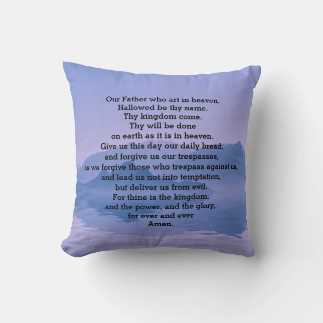 Lord's Prayer Mountain Cushion (Front)