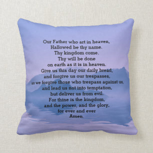 Lord's Prayer Mountain Cushion