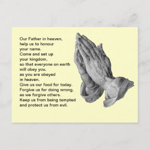Lord's Prayer Postcard