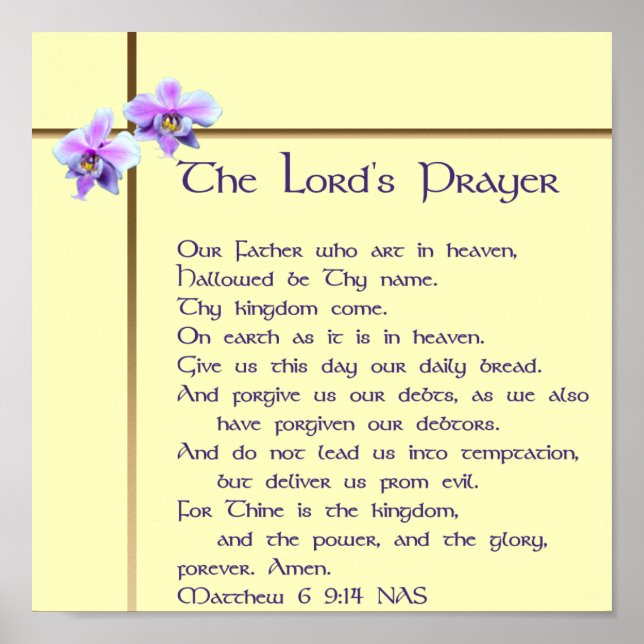 Lord's Prayer Poster (Front)