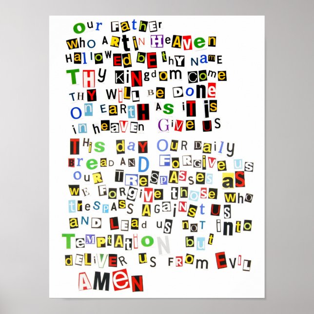 Lord's Prayer Poster (Front)