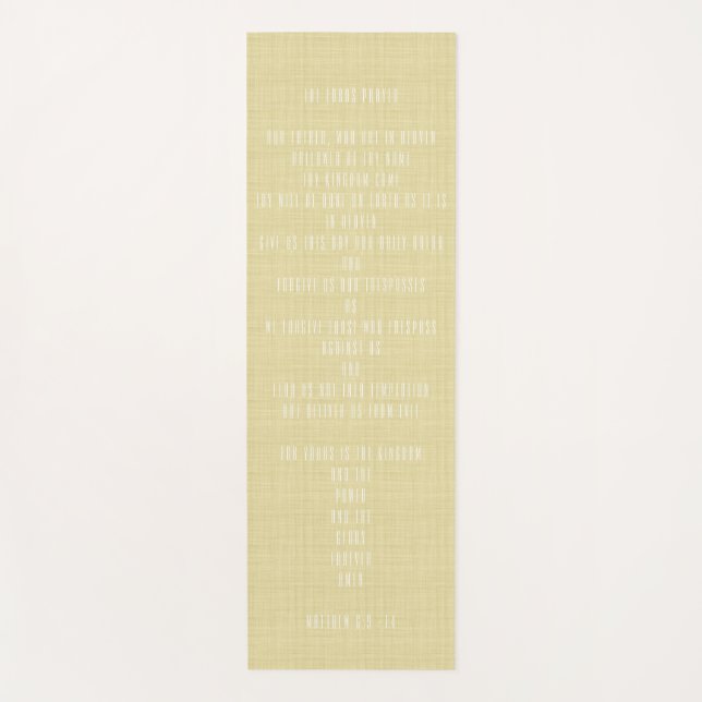 Lords Prayer - Prayer Mat/Sackcloth Design Yoga Mat (Front)