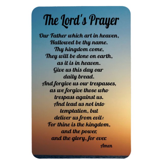 Lord's Prayer Refrigerator Magnet (Vertical)