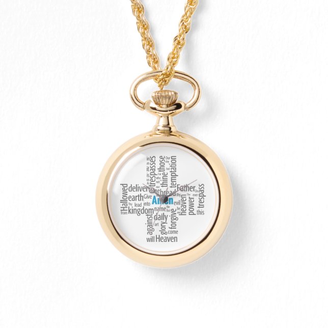 Lord's Prayer Word Cloud Watch (Front)