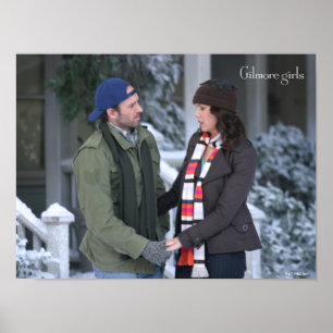 Lorelai & Luke Holding Hands in the Snow Poster