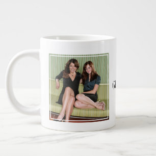 Lorelai & Rory Sitting on Couch Portrait Large Coffee Mug