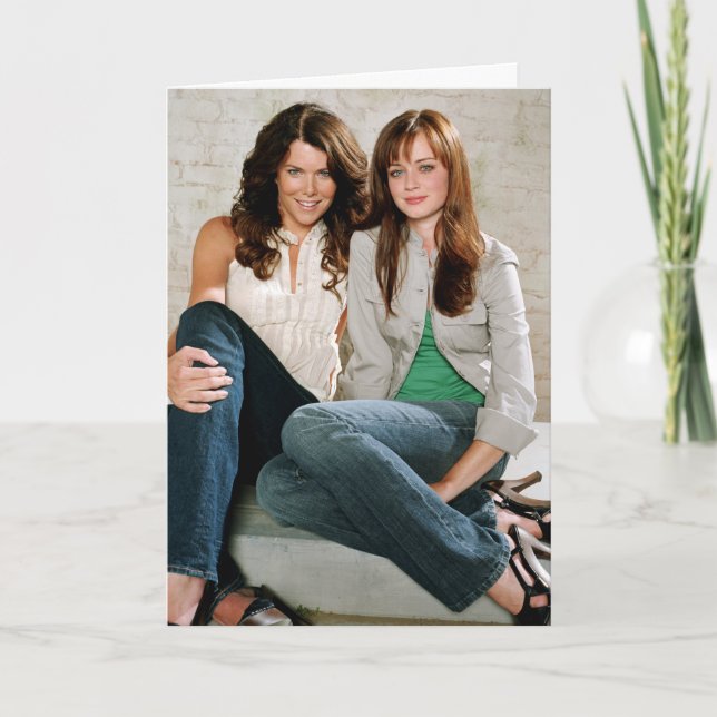 Lorelai & Rory Sitting Portrait Card (Front)