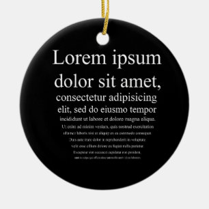 Lorem Ipsum Ceramic Tree Decoration