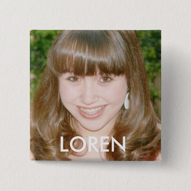 Loren 15 Cm Square Badge (Front)