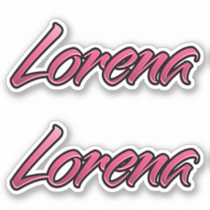 Lorena faded pink sticker Sticker Stickerset