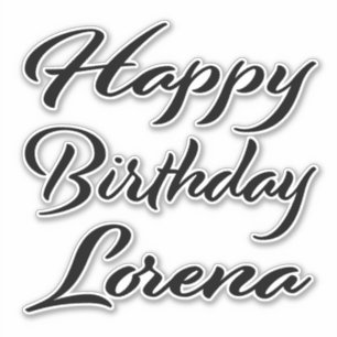 Lorena Name Vorname black Sticker Geburtstag