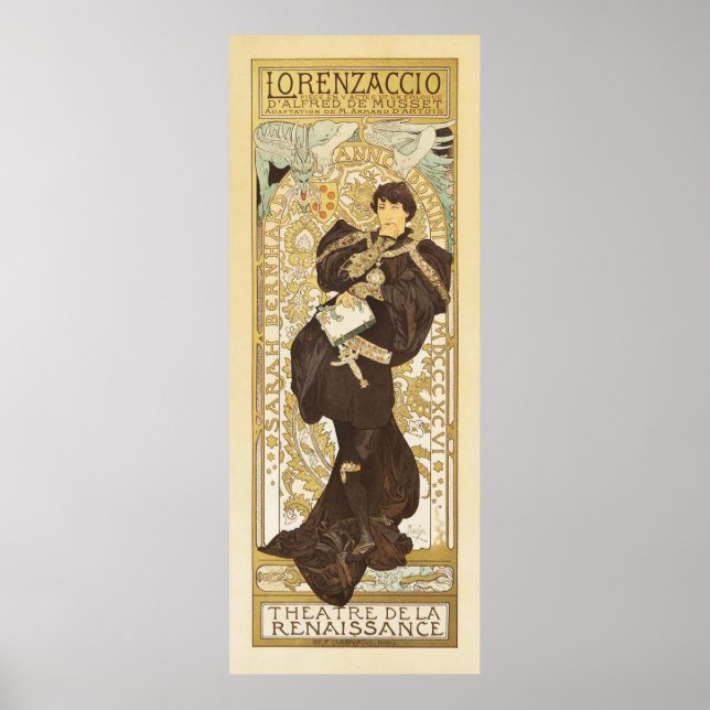 Lorenzaccio by Alphonse Mucha Poster (Front)