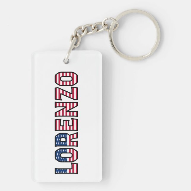 Lorenzo Name First name USA Key Ring (Back)