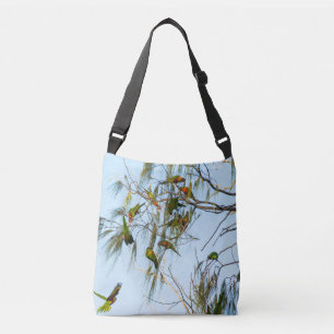 Lorikeets in Byron Bay Crossbody Bag