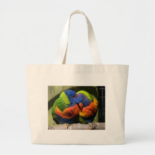 Lorikeets in Love Large Tote Bag