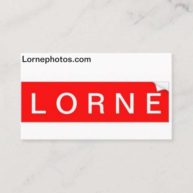 Lorne buisness card (Front)