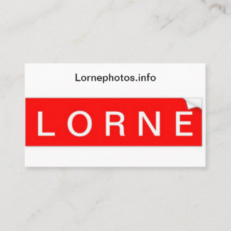 Lorne buisness card