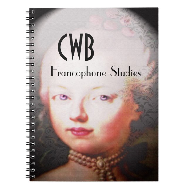 Lorraynna French Baroque  Monogram Spiral Notebook (Front)