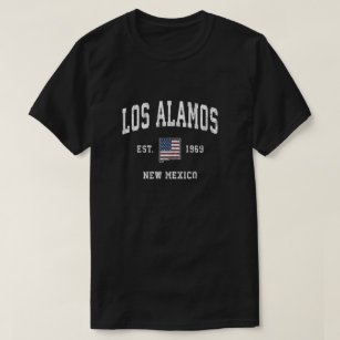 Los Alamos New Mexico Nm Vintage American Flag Spo T-Shirt