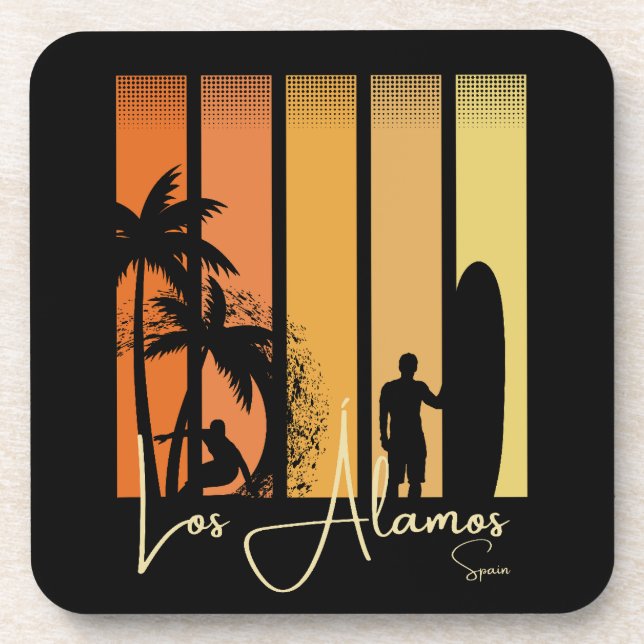 Los Alamos Spain Surfing Beach Coaster (Front)