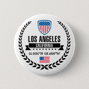 Los Angeles 6 Cm Round Badge