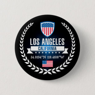 Los Angeles 6 Cm Round Badge
