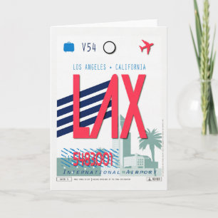 Los Angeles Airport Baggage Poster Card