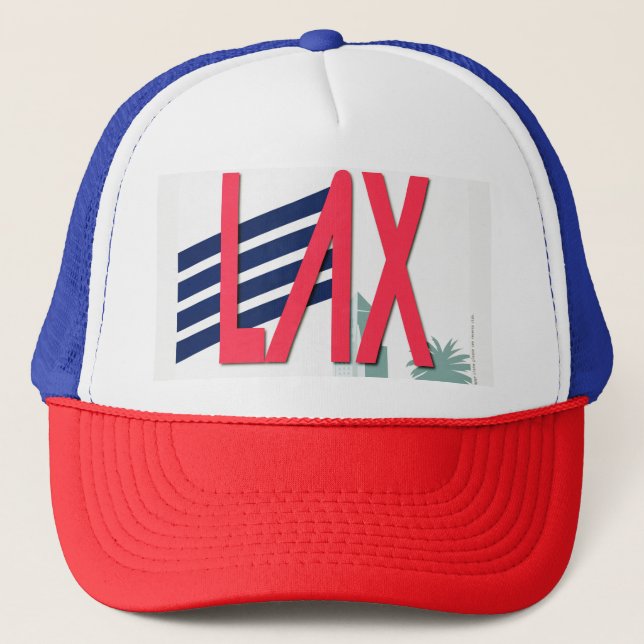 Los Angeles Airport Baggage Poster Trucker Hat (Front)