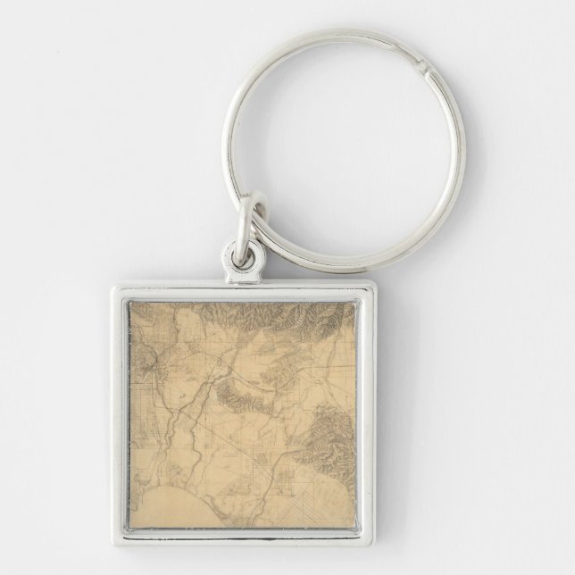 Los Angeles and San Bernardino Topography Key Ring (Front)