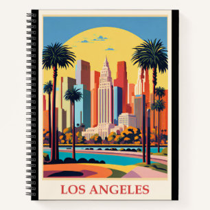 Los Angeles, Art Deco illustration, Notebook