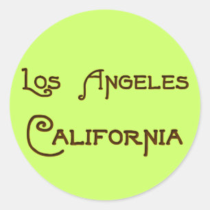 Los Angeles Art Deco Logo Classic Round Sticker